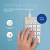 R-Go Tools cipartastatūra R-Go Numpad Break, ergonomiska cipartastatūra ar pārtraukuma programmatūru, vadu, balta