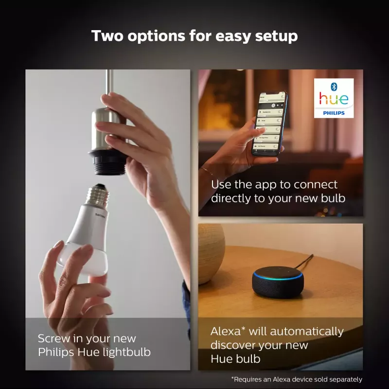 Philips Hue balta A60 – E27 viedspuldze – 800 (2 gab.)
