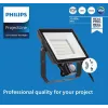 Prožektors Philips LED 50 W 4000 K IP65 melns — āra LED prožektors, 50 W, neitrāli balts