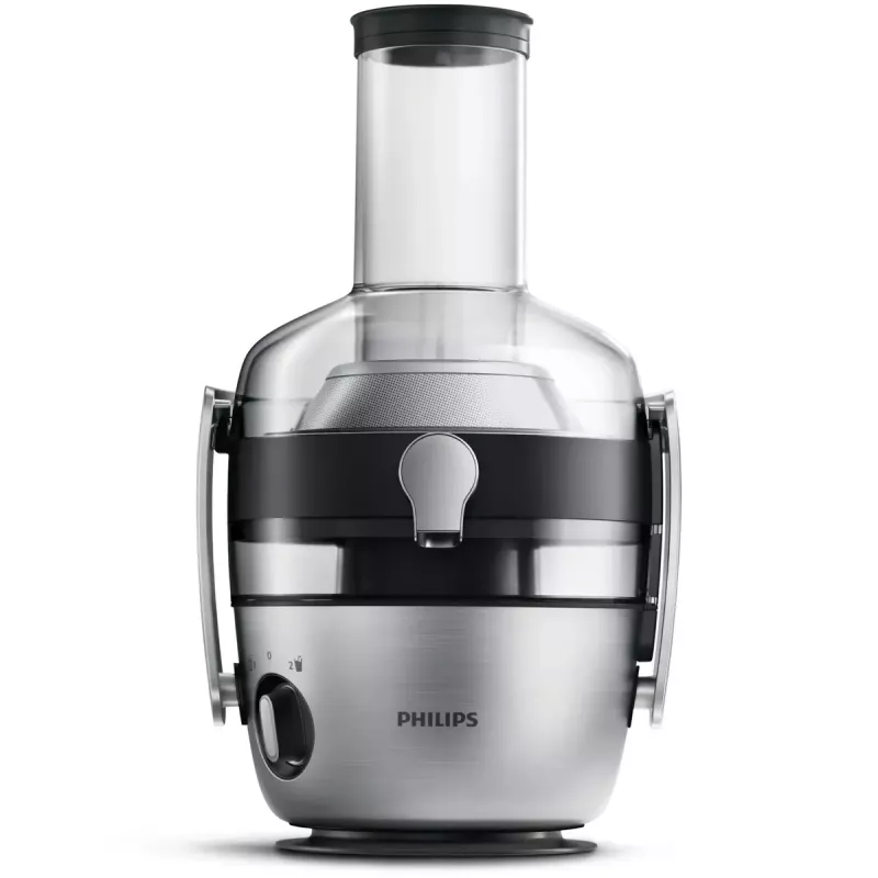 Sulu spiede Philips Avance Collection HR1922/21 — 1200 W, metāliska, SAN krūze, 2 ātrumi, 8 cm padeves caurule