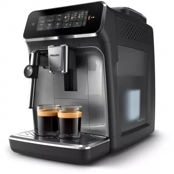 Espresso automāts Philips EP3329/70 — pilnībā automātisks, 1,8 L ūdens tvertne, iebūvēta dzirnaviņas, 2 iztekas, 1500 W