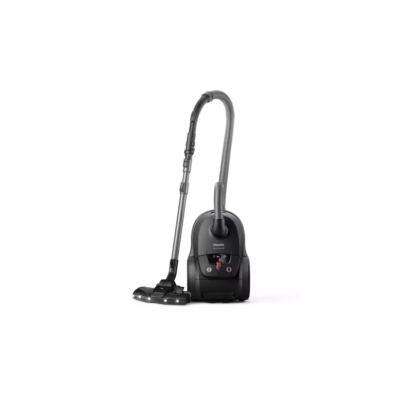 Cilindriskais putekļsūcējs Philips 8000 sērija XD8122/10 — 900 W, 4 L putekļu maiss, HEPA filtrs, melns