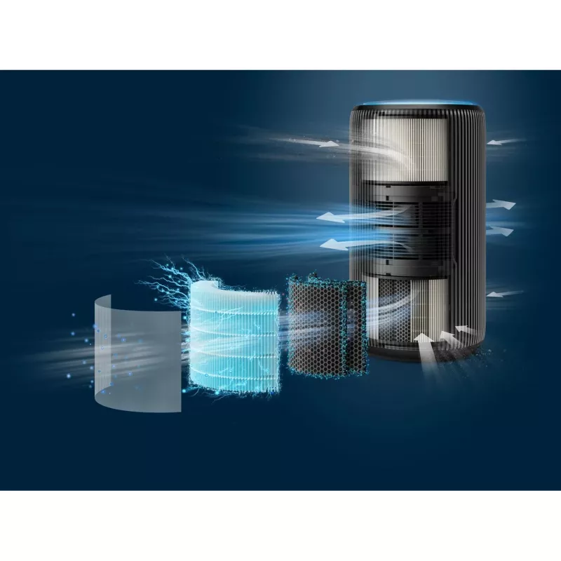 Gaisa attīrītājs Philips 4200 sērija AC4221/11 — pārklājums 156 m², CADR 600 m³/h, 51,5 dB, 54 W, melns, 6,5 kg