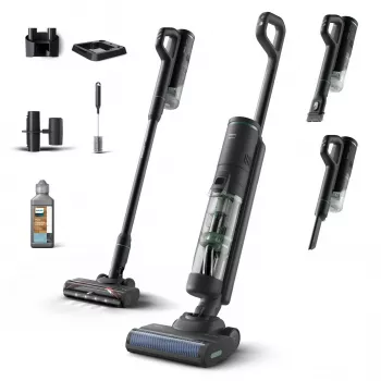 Philips 7000 sērija XW7263/11 putekļsūcējs/elektriskā slota 2-in-1 putekļsūcējs Baterija Sausā un mitrā tīrīšana Bez maisiņa 0,45 L 160 W Melna
