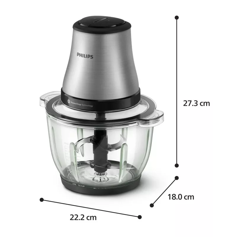 Philips 3000 series HR1503/00 elektriskais virtuves kombains 2 L 500 W nerūsējošais tērauds