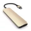 Klēpjdatora dokstacija Satechi ST-CMAG USB 3.2 Gen 1 Type-C zelta krāsā