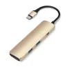 Klēpjdatora dokstacija Satechi ST-CMAG USB 3.2 Gen 1 Type-C zelta krāsā