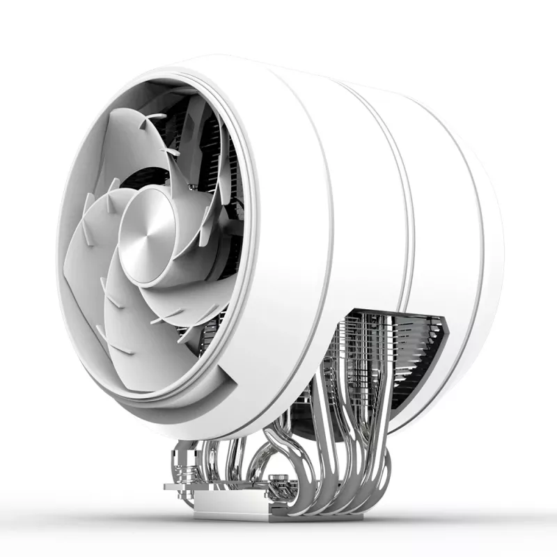 CPU dzesētājs ZALMAN ZET5 balta ar 120 mm ventilatoru un RGB apgaismojumu