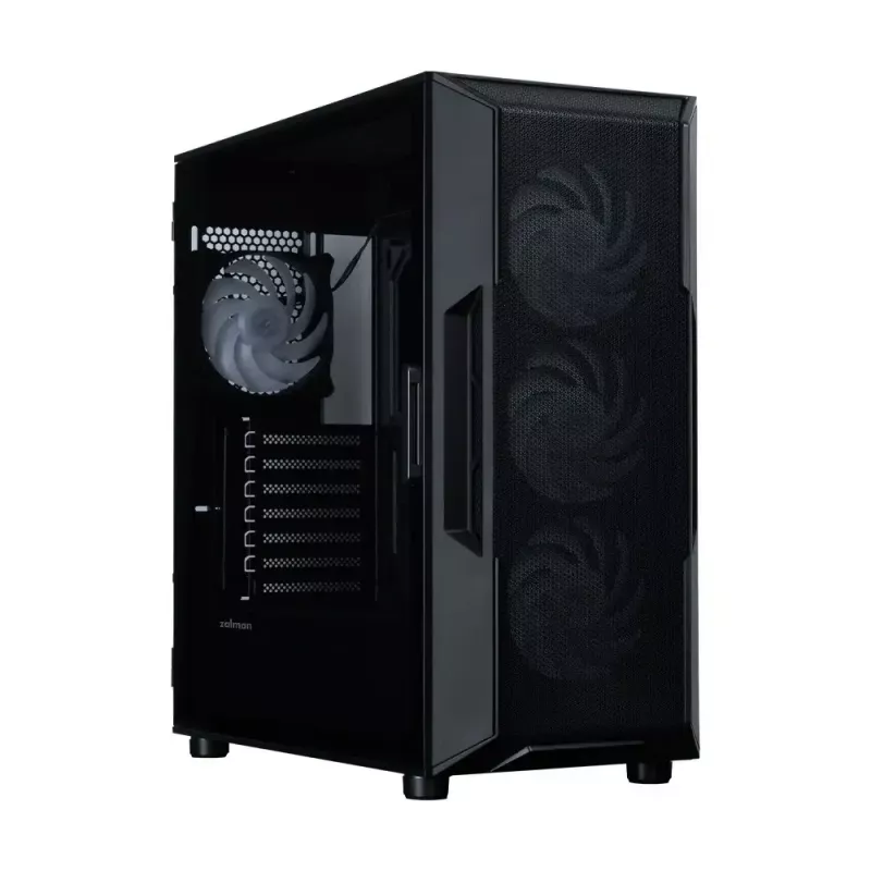 ZALMAN PC korpuss i3 NEO V2 Mid Tower, ARGB ventilatori x4, melns