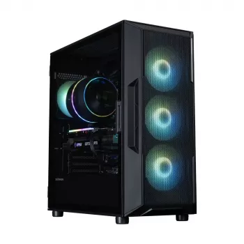 ZALMAN PC korpuss i3 NEO V2 Mid Tower, ARGB ventilatori x4, melns