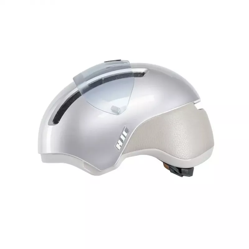 Velosipēdu aizsargķivere HJC CALIDO PLUS L, pērļaini pelēki sudrabota, in-mold, 58–63 cm, 350 g, magnētisks vizieris