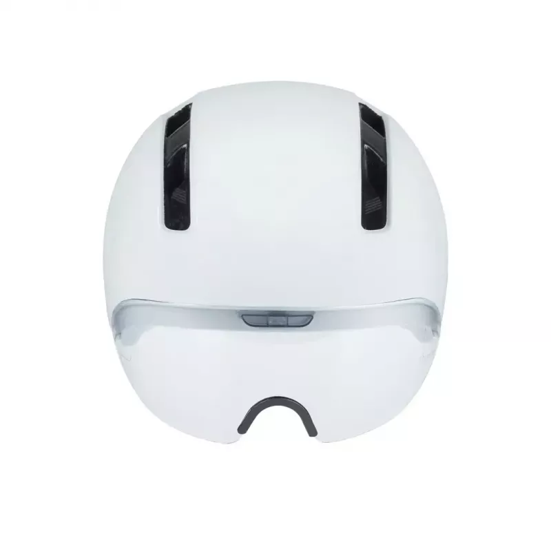 Velosipēdistu ķivere HJC CALIDO PLUS Izmērs L — Balta/Pelēka, In-mold, 58–63 cm, 350 g, Magnētiskais vizieris