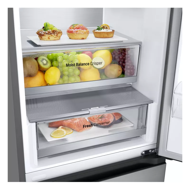 LG GBV5240DPY Brīvi stāvošs 387 L Sudraba