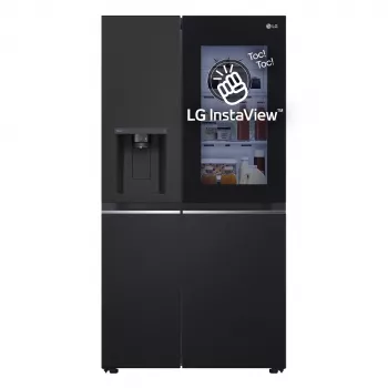 LG InstaView GSGV81EPLL blakus durvju ledusskapis, brīvi stāvošs, 635 L, melns