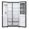 LG InstaView GSGV81EPLL blakus durvju ledusskapis, brīvi stāvošs, 635 L, melns