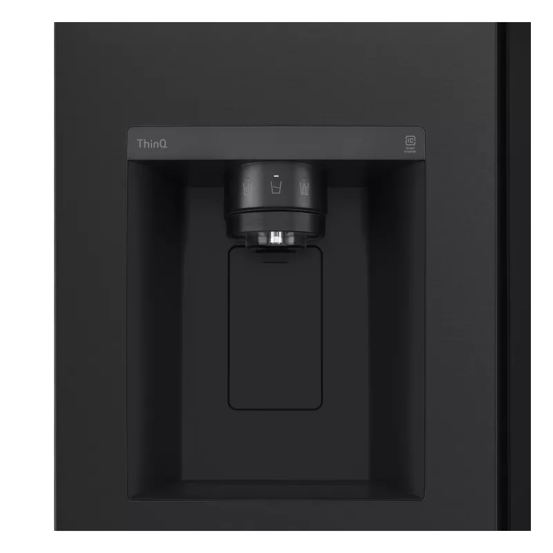LG InstaView GSGV81EPLL blakus durvju ledusskapis, brīvi stāvošs, 635 L, melns