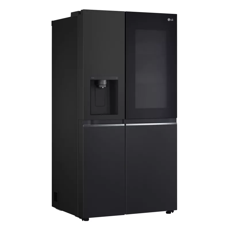 LG InstaView GSGV81EPLL blakus durvju ledusskapis, brīvi stāvošs, 635 L, melns