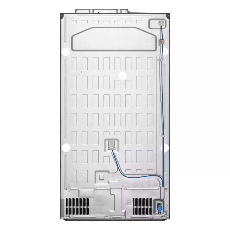 LG InstaView GSGV81EPLL blakus durvju ledusskapis, brīvi stāvošs, 635 L, melns