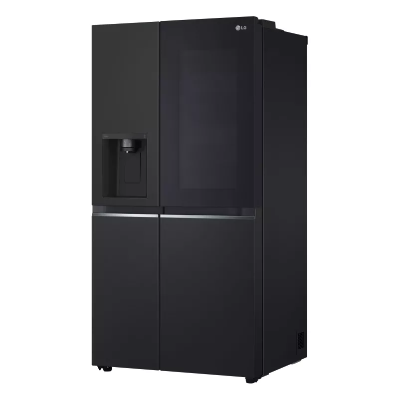 LG InstaView GSGV81EPLL blakus durvju ledusskapis, brīvi stāvošs, 635 L, melns