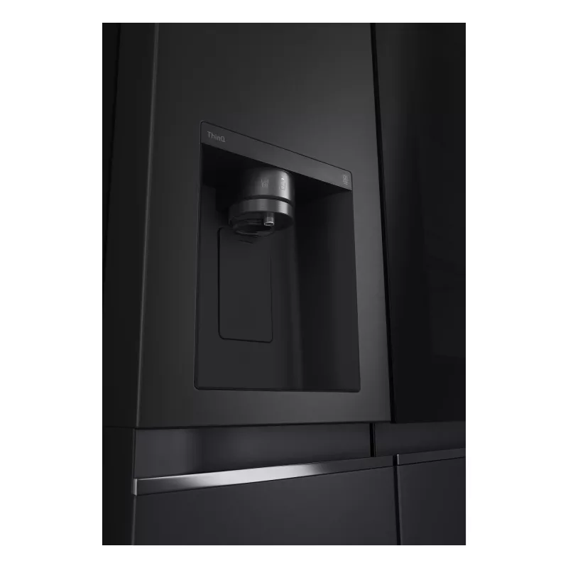 LG InstaView GSGV81EPLL blakus durvju ledusskapis, brīvi stāvošs, 635 L, melns