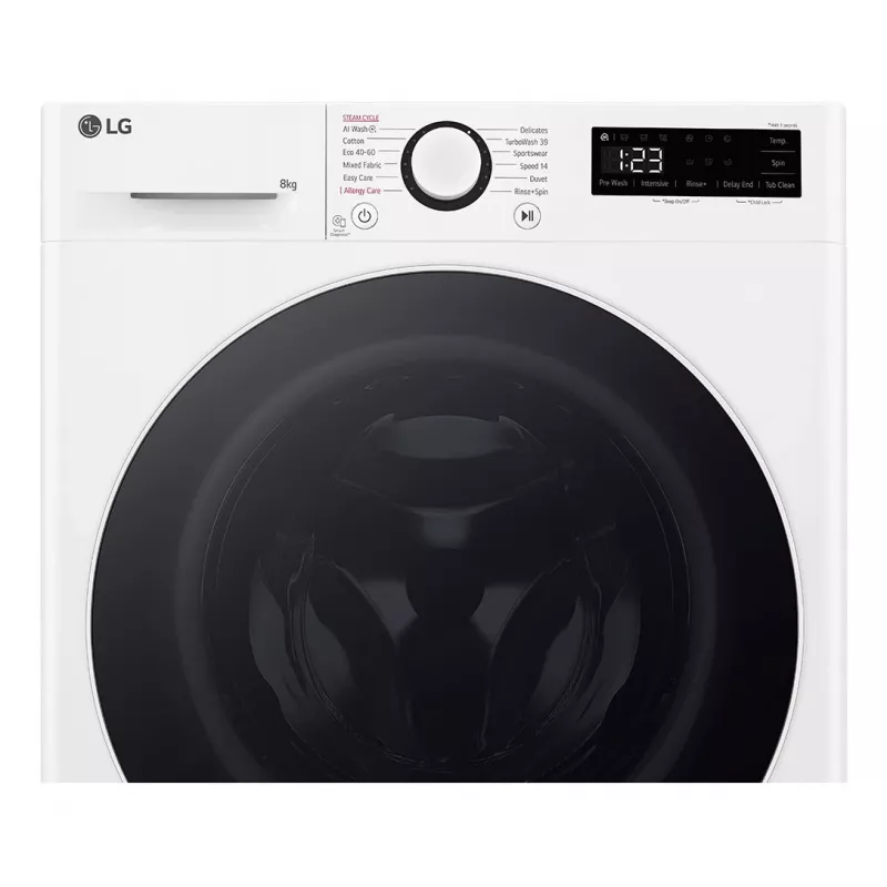 LG F2WR508S0W veļas mazgājamā mašīna ar priekšējo ielādi 8 kg 1160 apgr./min Melna, Balta