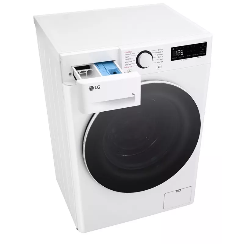 LG F2WR508S0W veļas mazgājamā mašīna ar priekšējo ielādi 8 kg 1160 apgr./min Melna, Balta
