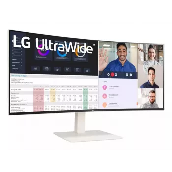 LG 38WR85QC-W datora monitors 96,5 cm (38 collas) 3840 x 1600 pikseļi UltraWide Quad HD LCD Balts