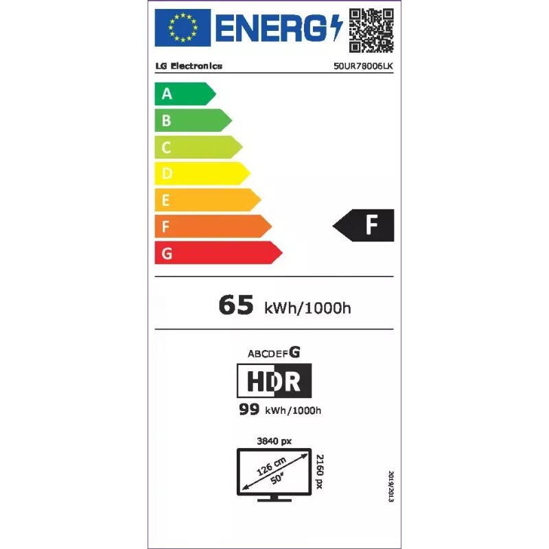 LG UHD 50UR78006LK 127 cm (50 collas) 4K Ultra HD Smart TV Wi-Fi Melns