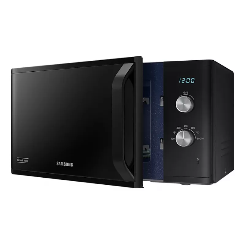 Samsung MW3500K melna solo mikroviļņu krāsns, novietojama uz darba virsmas, 23 L, 800 W