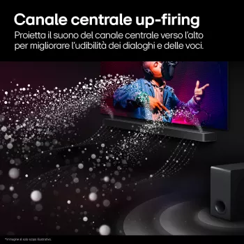 Soundbar LG S95TR 9.1.5 kanāli 810 W RMS ar bezvadu 220 W zemo frekvenču skaļruni, melna