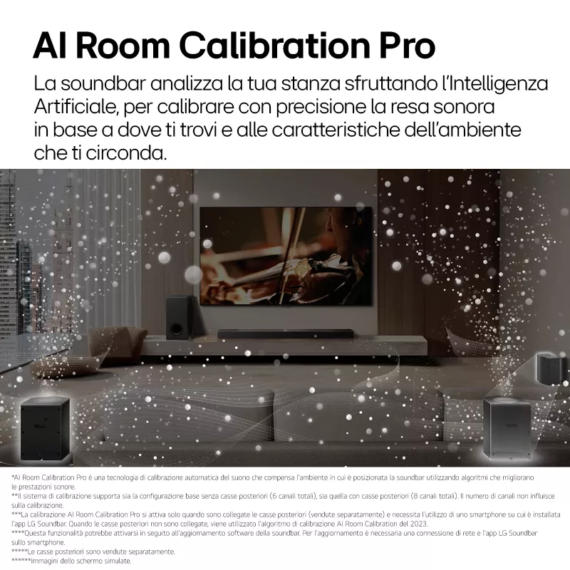 Soundbar LG S95TR 9.1.5 kanāli 810 W RMS ar bezvadu 220 W zemo frekvenču skaļruni, melna
