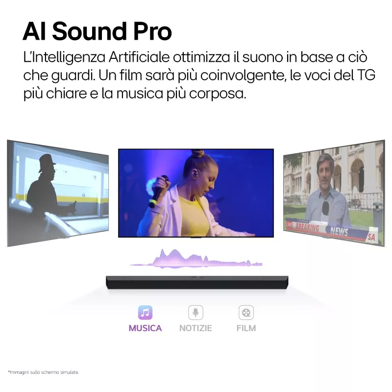 Soundbar LG S95TR 9.1.5 kanāli 810 W RMS ar bezvadu 220 W zemo frekvenču skaļruni, melna