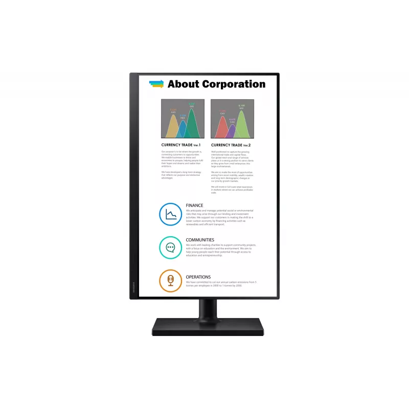 Samsung T45F datoru monitors 61 cm (24 collas) 1920 x 1200 pikseļi WUXGA LCD melns