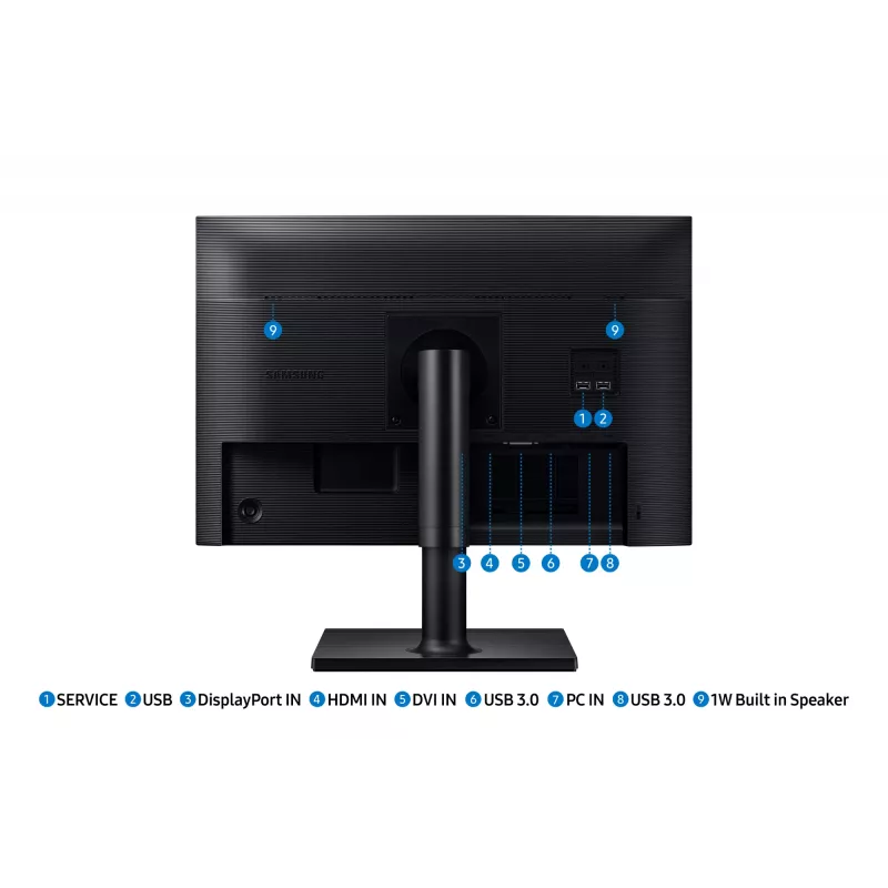 Samsung T45F datoru monitors 61 cm (24 collas) 1920 x 1200 pikseļi WUXGA LCD melns
