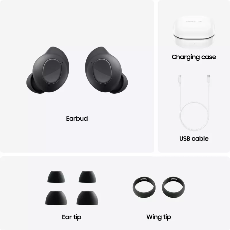 Samsung GALAXY BUDS FE GRAPHITE austiņas True Wireless Stereo (TWS) ievietojamas zvaniem/mūzikai/sportam/ikdienai Bluetooth