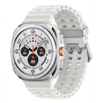 Samsung Galaxy Watch Ultra 3.81 cm (1.5 collu) AMOLED 47 mm digitālais 480 x 480 pikseļi skārienekrāns 4G balts Wi-Fi GPS (satelītu)