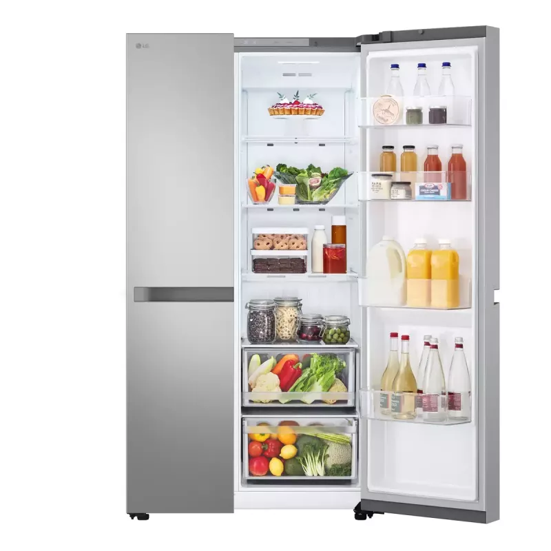 LG NatureFRESH GSBC40PYPE Amerikāņu stila ledusskapis ar saldētavu - Prime Silver - E klase
