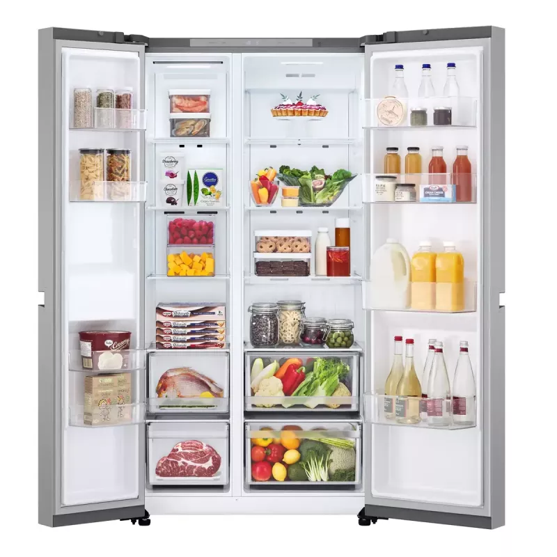 LG NatureFRESH GSBC40PYPE Amerikāņu stila ledusskapis ar saldētavu - Prime Silver - E klase