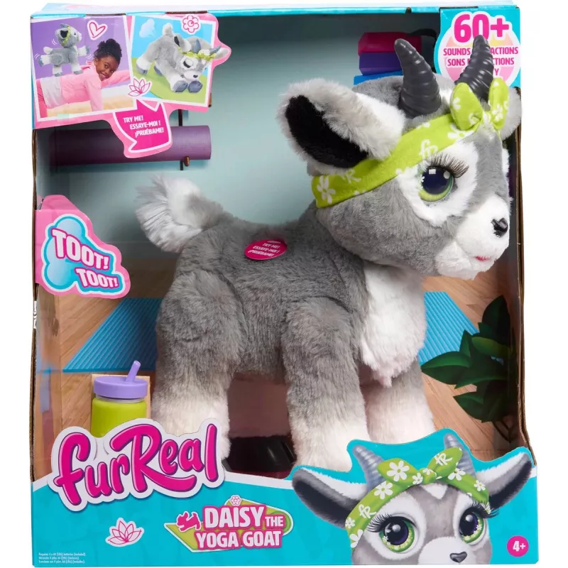 FurReal Daisy the Yoga Goat, Puika/Meitene, 4 gadi, Skanoša FurReal Daisy the Yoga Goat. Produkta krāsa: Daudzkrāsains