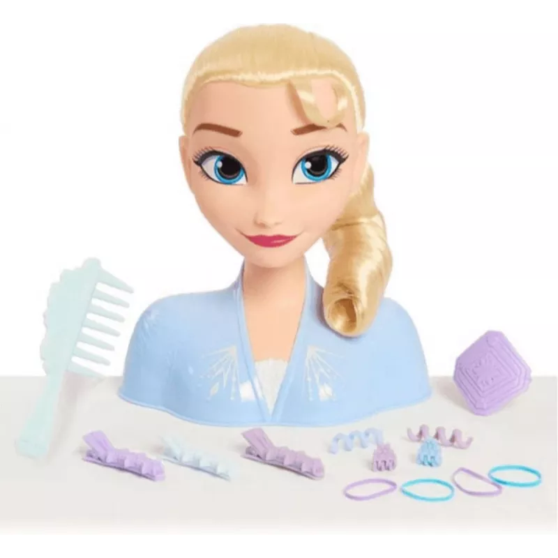 Just Play Disney Frozen 2, grima/veidošanas lelles galva, sieviešu, 3 g., 120 mm, daudzkrāsaina
