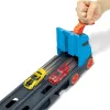 Hot Wheels City Speedway Hauler pārvadātājs ar 3 rotaļu automašīnām, transportlīdzekļu komplekts, 4 gadi, Plastmasa, Pelēks, Daudzkrāsu