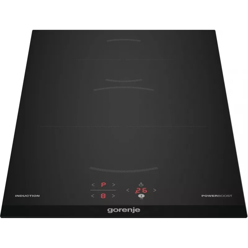Gorenje indukcijas plīts virsma GI3201BC, melna, iebūvējama, 30 cm, zonu indukcijas plīts virsma, stikla keramika, 2 zonas