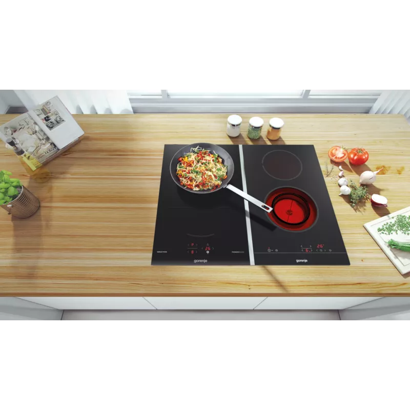 Gorenje indukcijas plīts virsma GI3201BC, melna, iebūvējama, 30 cm, zonu indukcijas plīts virsma, stikla keramika, 2 zonas