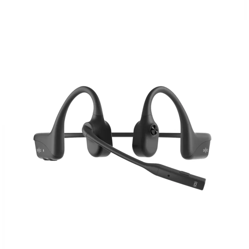 SHOKZ OpenComm2 2025 Upgrade bezvadu Bluetooth kaulu vadītspējas videokonferences austiņas ar USB-C uzlādes pieslēgvietu | 16 st. sarunu laiks, 29 m bezvadu diapazons, 1 st. uzlādes laiks | Ietver trokšņu slāpējošu mikrofona sviru, melnas