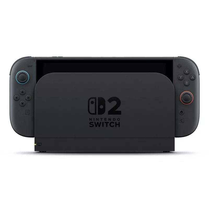 Spēļu konsole NINTENDO Switch 2 melna — 7,9 collu LCD 1920×1080, 120 Hz, 256 GB, 5220 mAh akumulators, Wi‑Fi 6, Bluetooth, HDR10