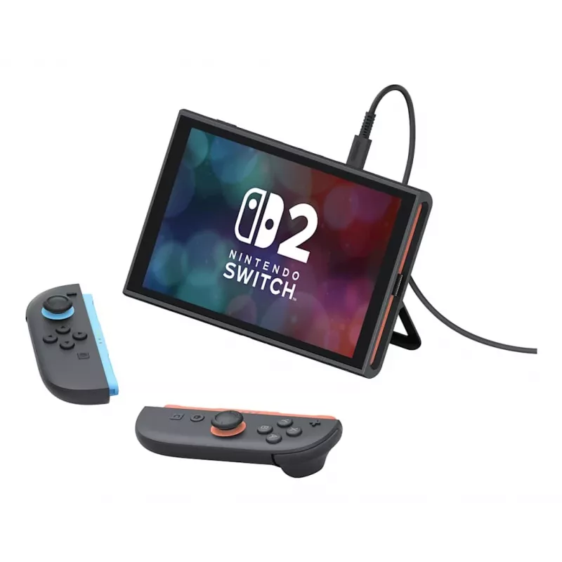 Spēļu konsole NINTENDO Switch 2 melna — 7,9 collu LCD 1920×1080, 120 Hz, 256 GB, 5220 mAh akumulators, Wi‑Fi 6, Bluetooth, HDR10