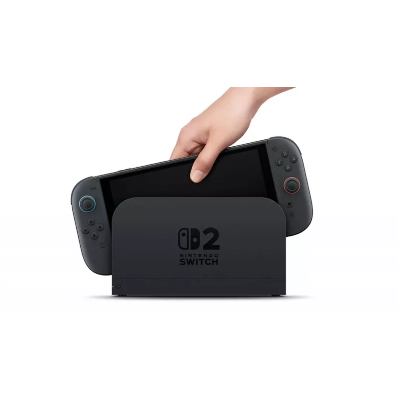 Spēļu konsole NINTENDO Switch 2 melna — 7,9 collu LCD 1920×1080, 120 Hz, 256 GB, 5220 mAh akumulators, Wi‑Fi 6, Bluetooth, HDR10