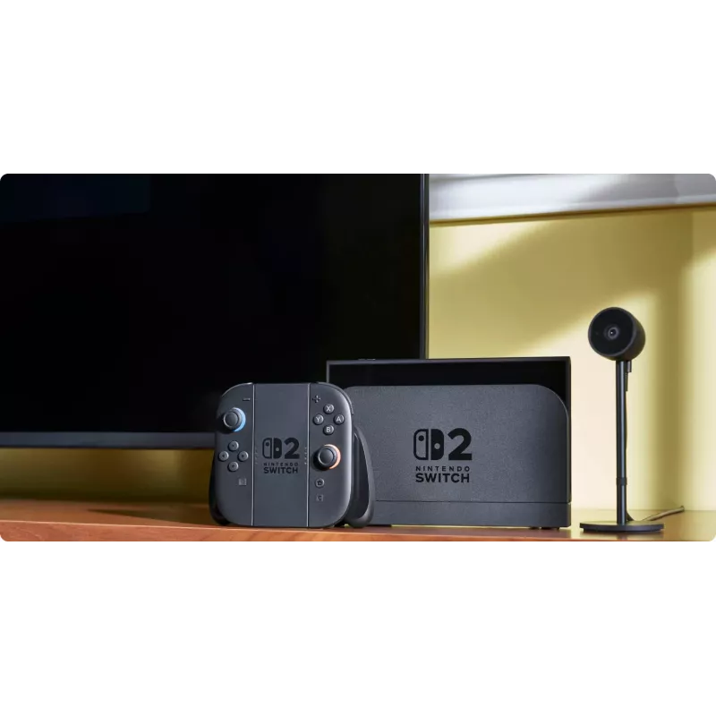 Spēļu konsole NINTENDO Switch 2 melna — 7,9 collu LCD 1920×1080, 120 Hz, 256 GB, 5220 mAh akumulators, Wi‑Fi 6, Bluetooth, HDR10