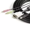 StarTech.com 6 pēdu 4-in-1 USB DVI KVM kabelis ar audio un mikrofonu