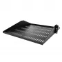 StarTech.com 2U serveru statīva plaukts, centrāli montējams, universāls, ventilējams, konsoles paliktnis 19 collu tīkla iekārtu statīvam, lieljaudas tērauds, 200 lb ietilpība, 20 collas dziļš, melns